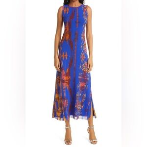 Fuzzi Ikat Mesh Dress